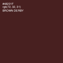#48201F - Brown Derby Color Image